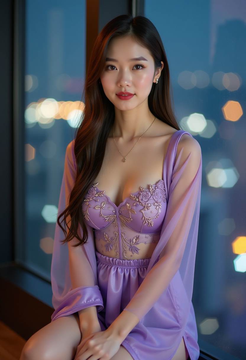 古装女侠参加现代面试短剧画面